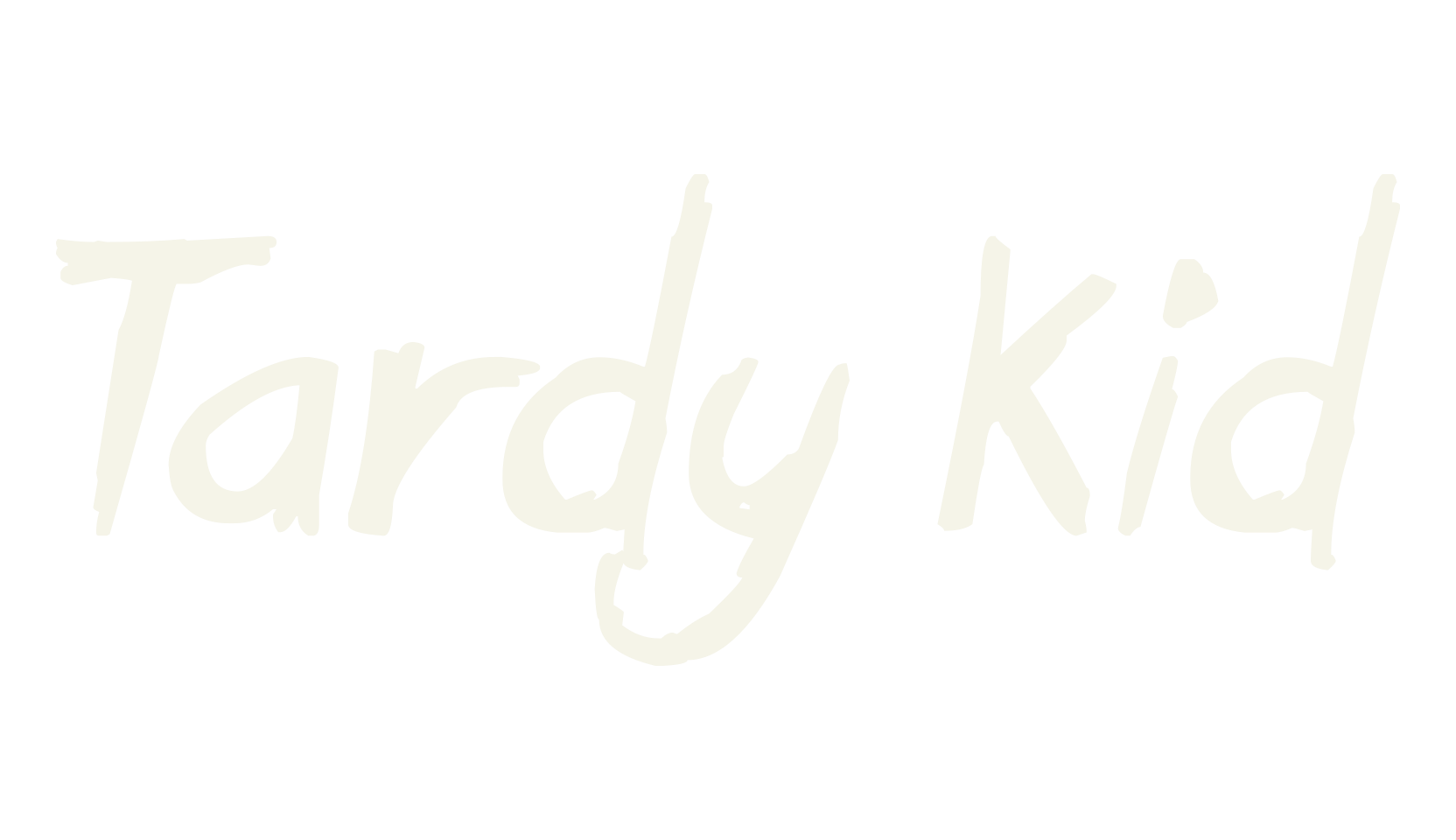 Tardy Kid, handwritten font preview