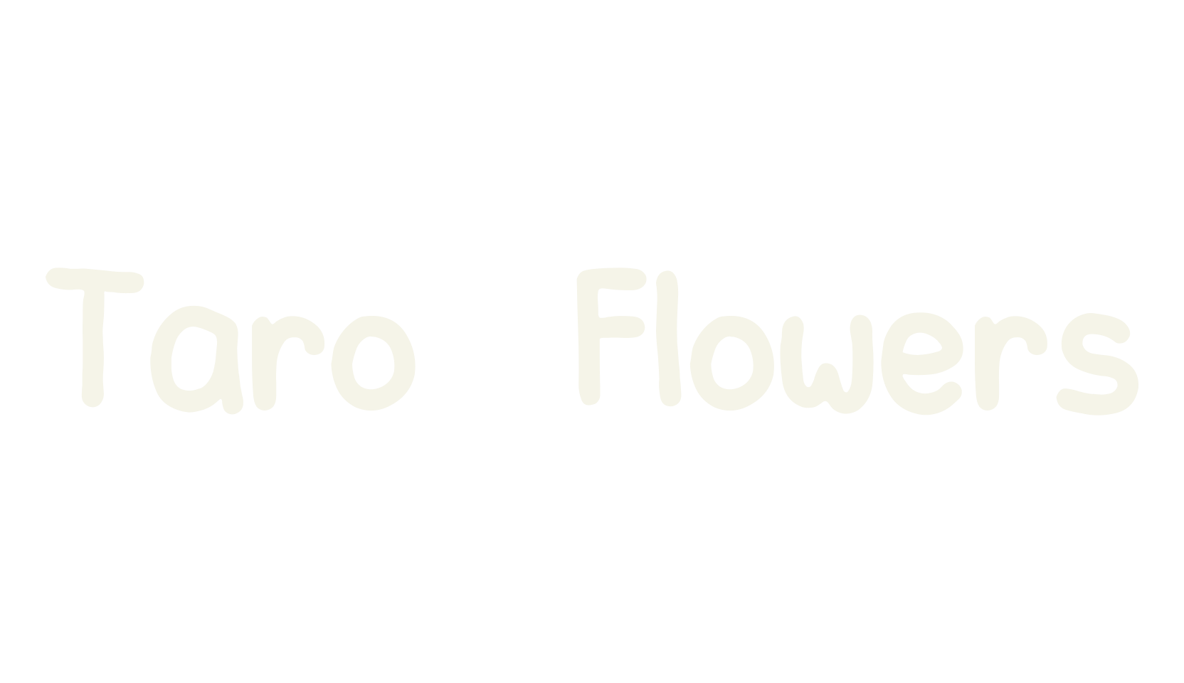Taro Flowers, cute font preview