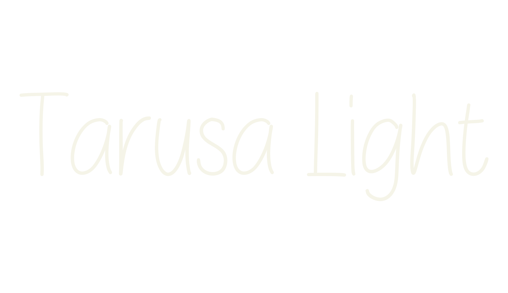 Tarusa Light, calligraphy font preview