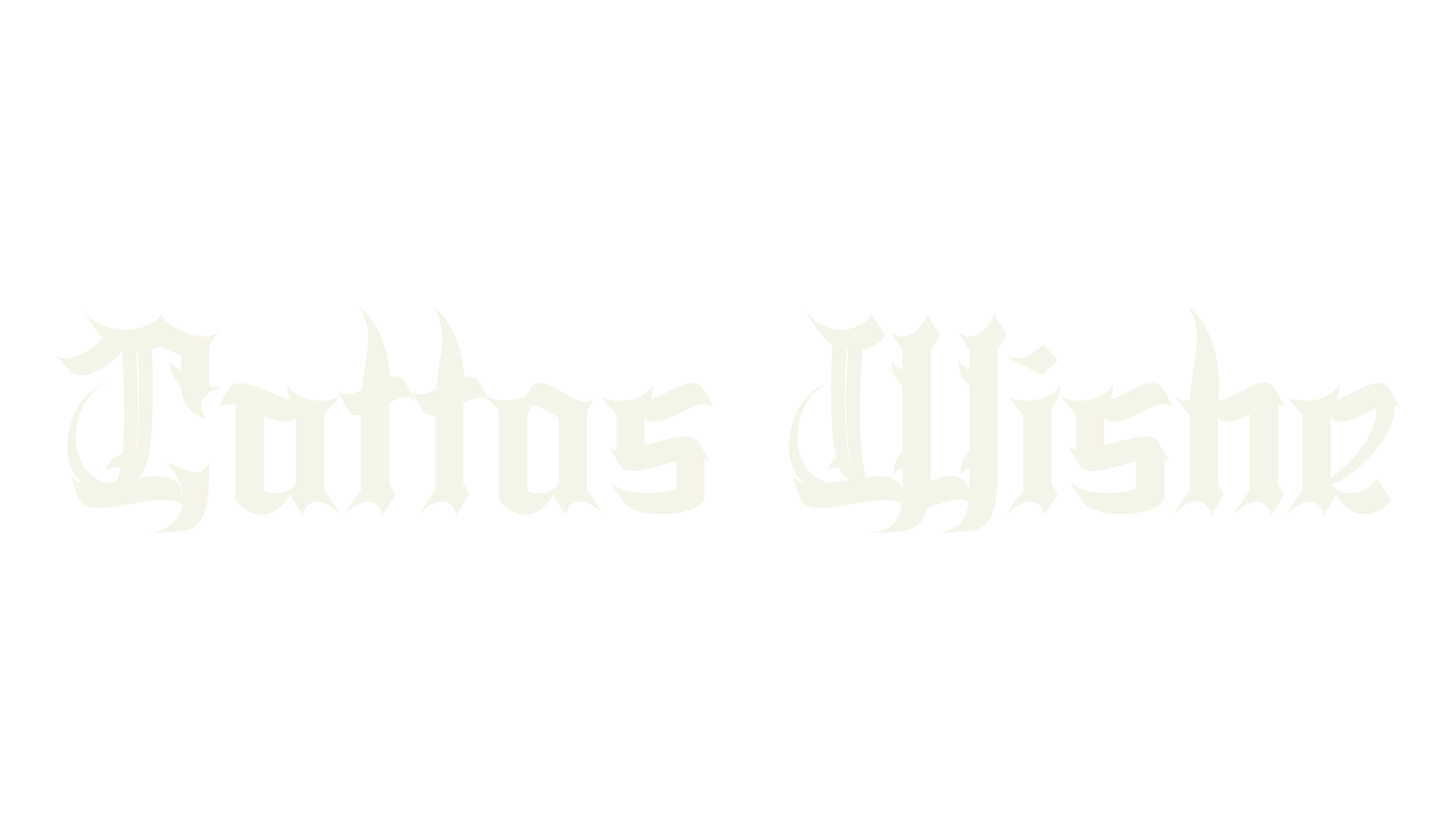 Tattos Wishe, old english font preview
