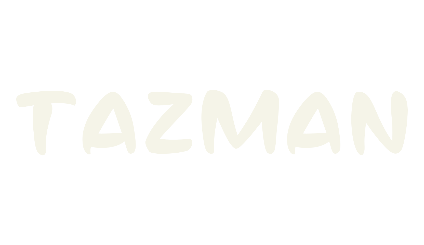 Tazman, handwritten font preview