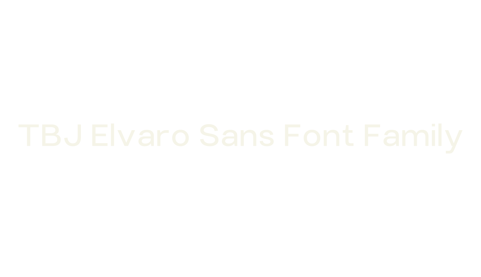 TBJ Elvaro Sans Font Family, sans serif font preview
