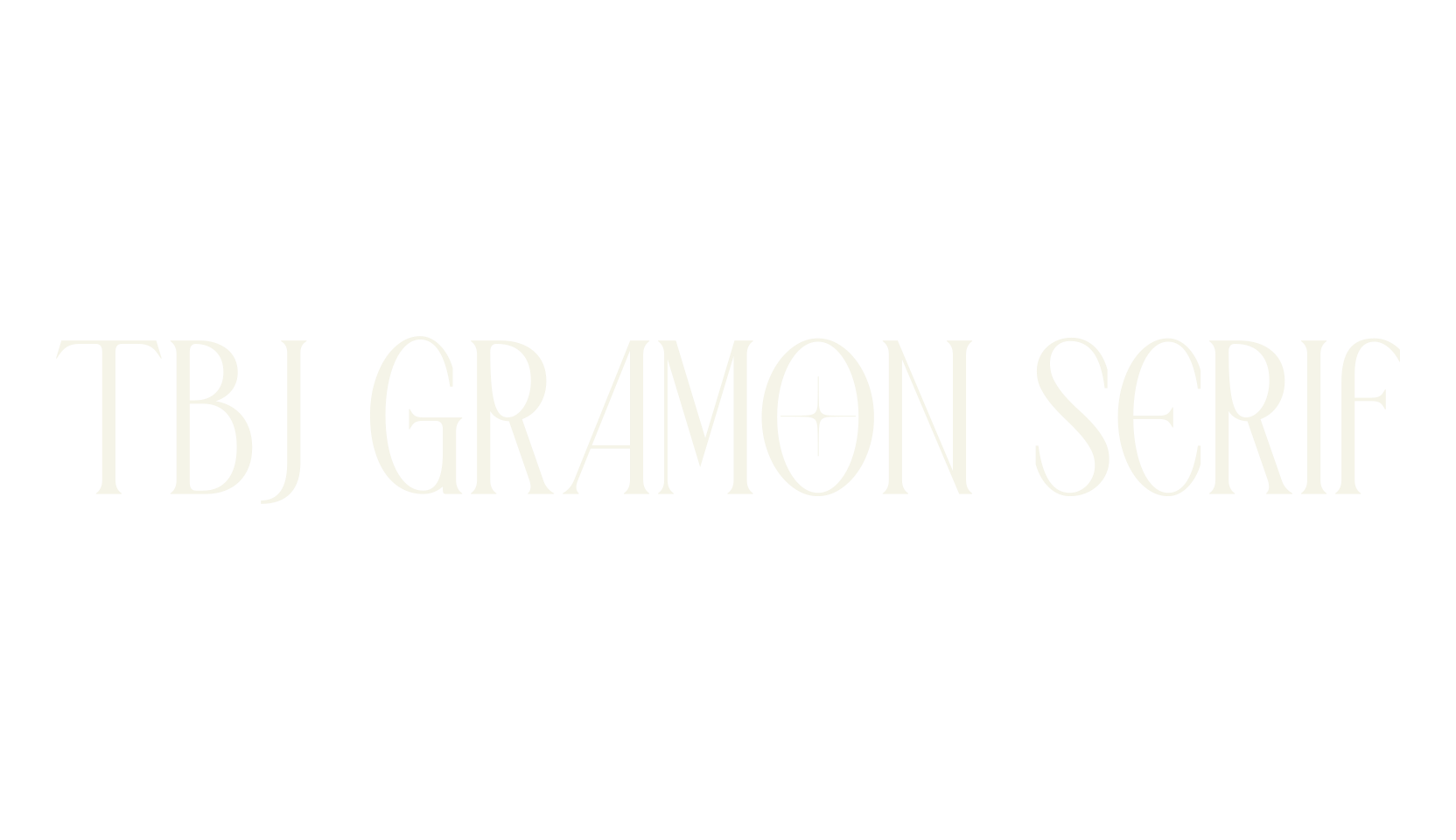 TBJ Gramon Serif, elegant font preview
