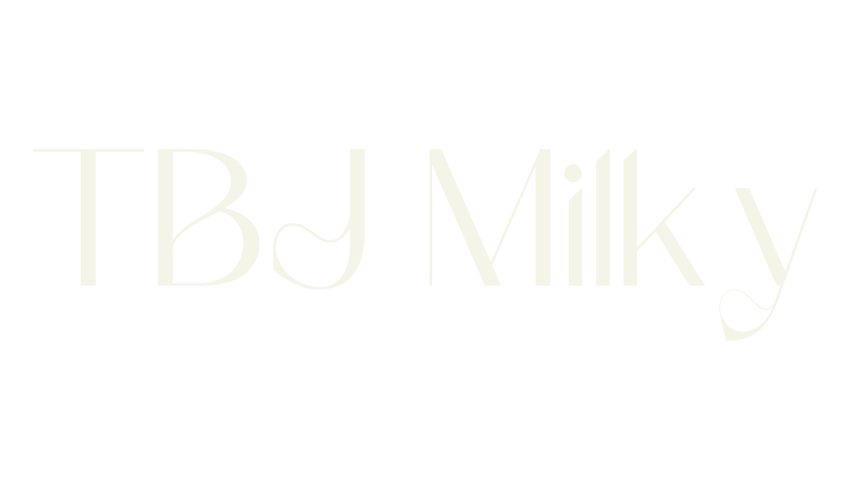 TBJ Milky, modern font preview