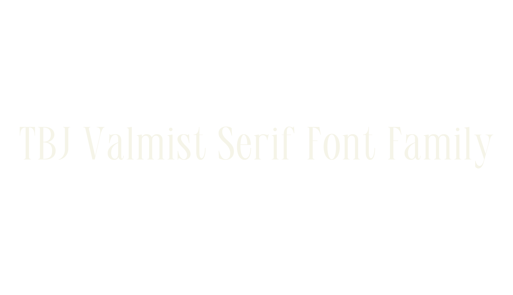 TBJ Valmist Serif Font Family, condensed font preview