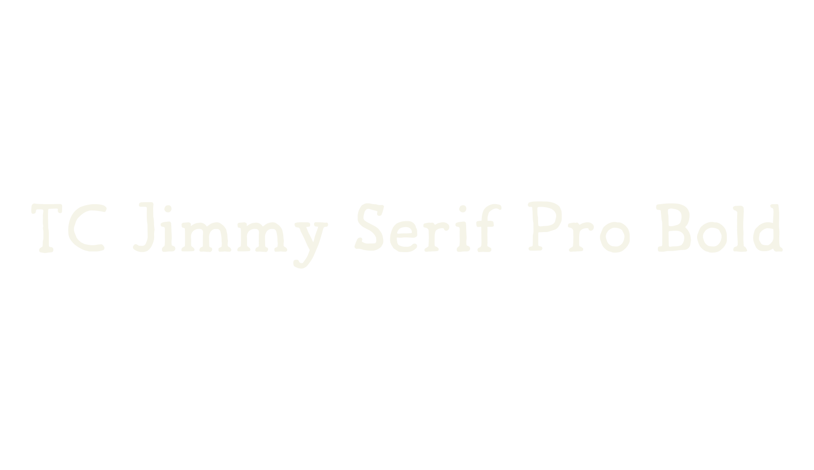 TC Jimmy Serif Pro Bold, serif font preview
