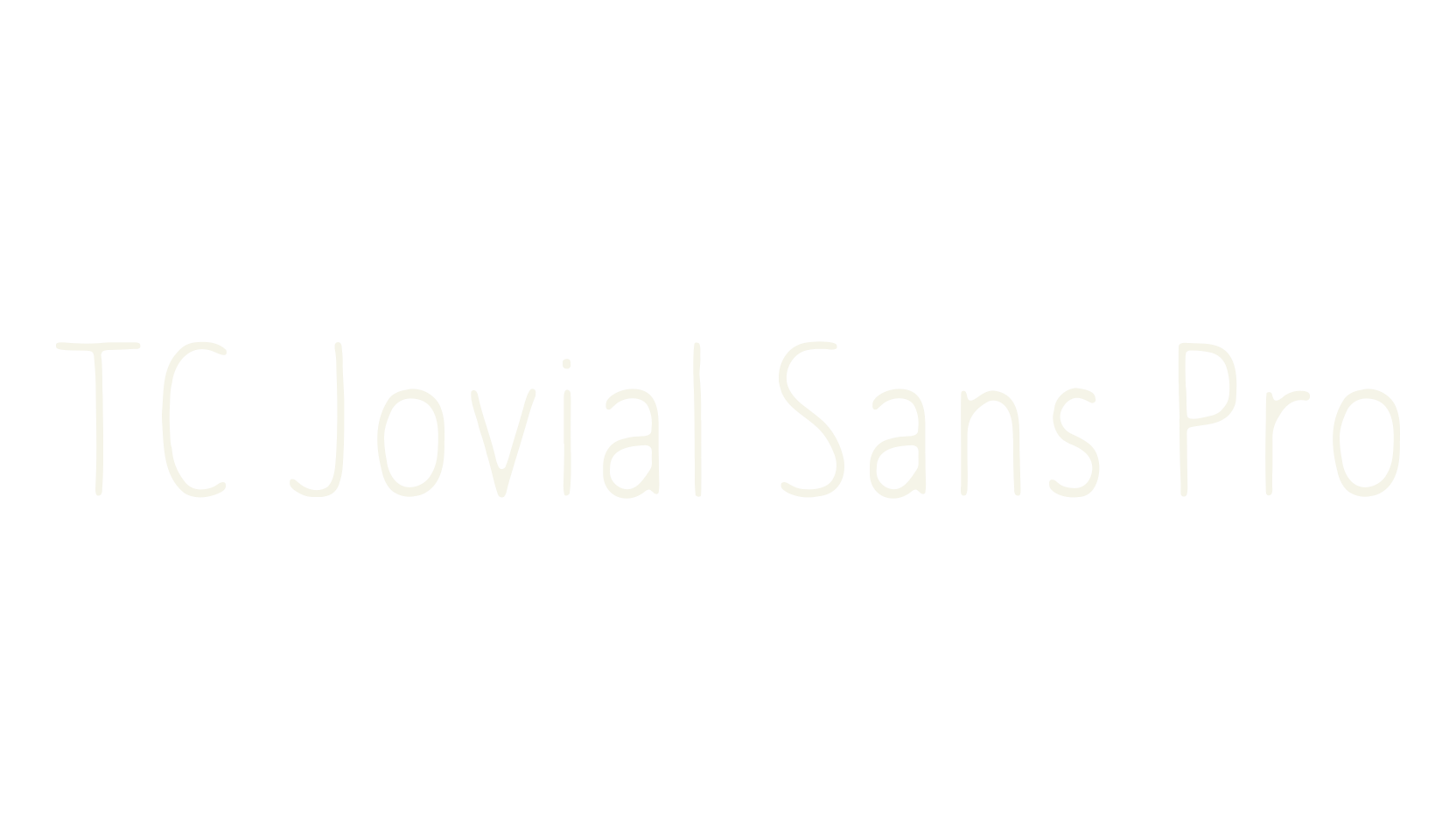 TC Jovial Sans Pro, handwriting font preview