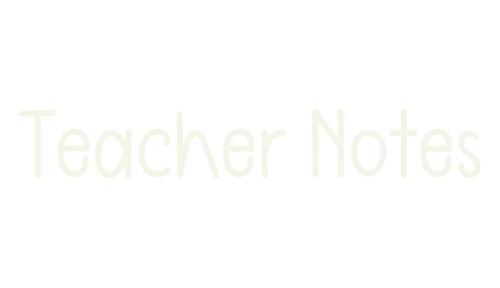 Teacher Notes, handwriting font preview