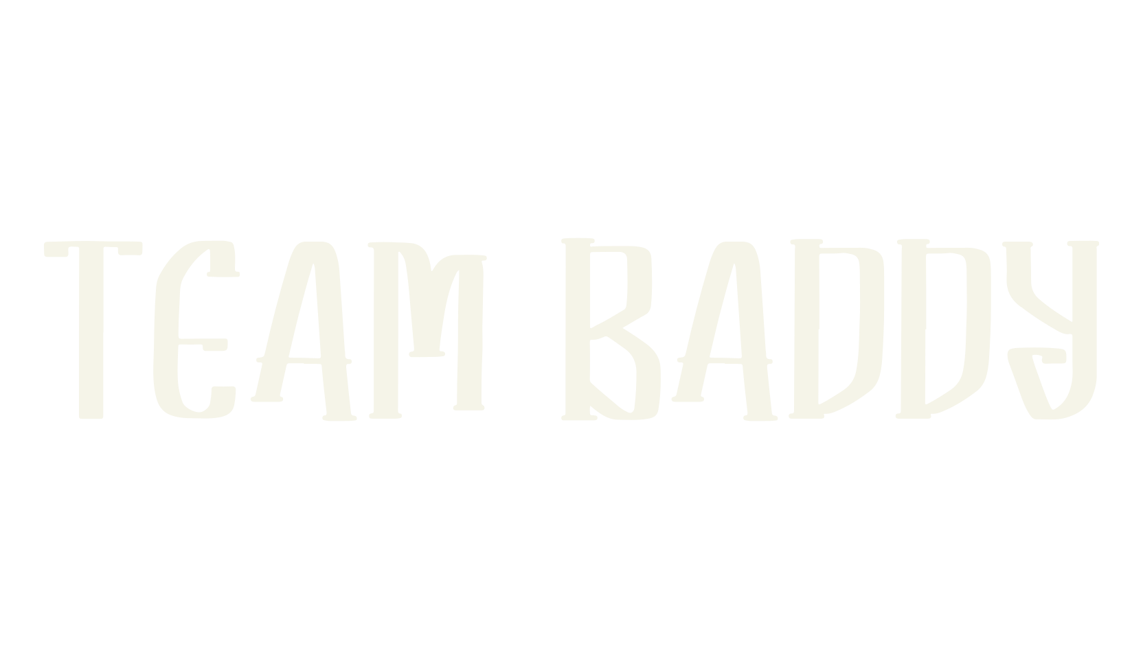 Team Baddy, hand drawn font preview