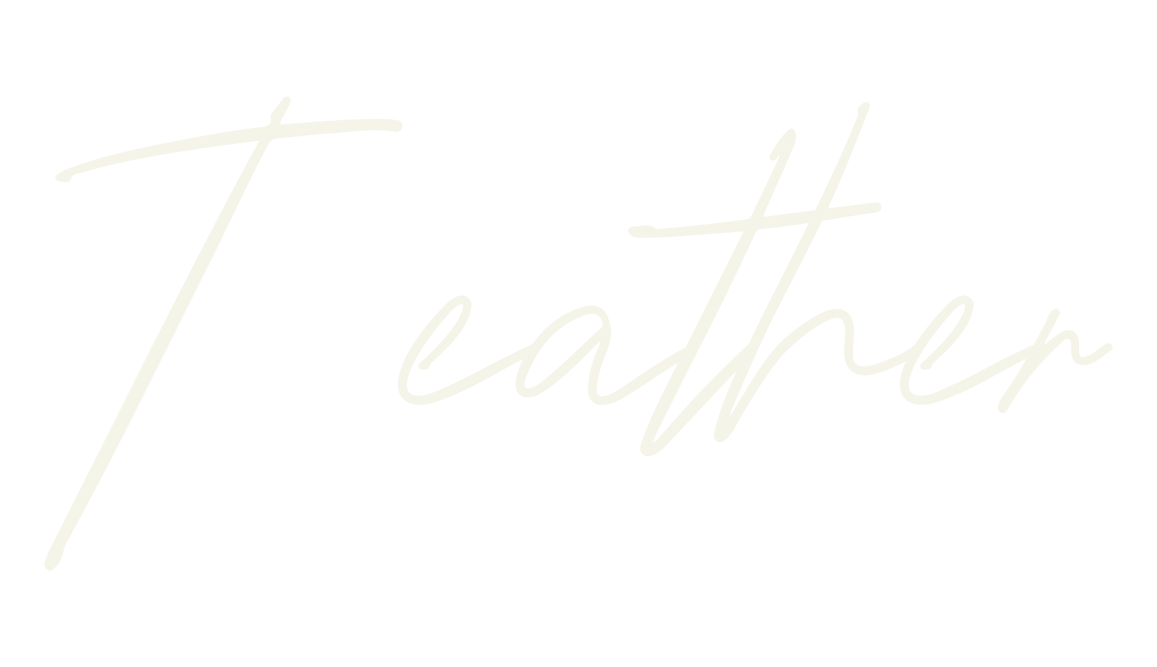 Teather, cursive font preview