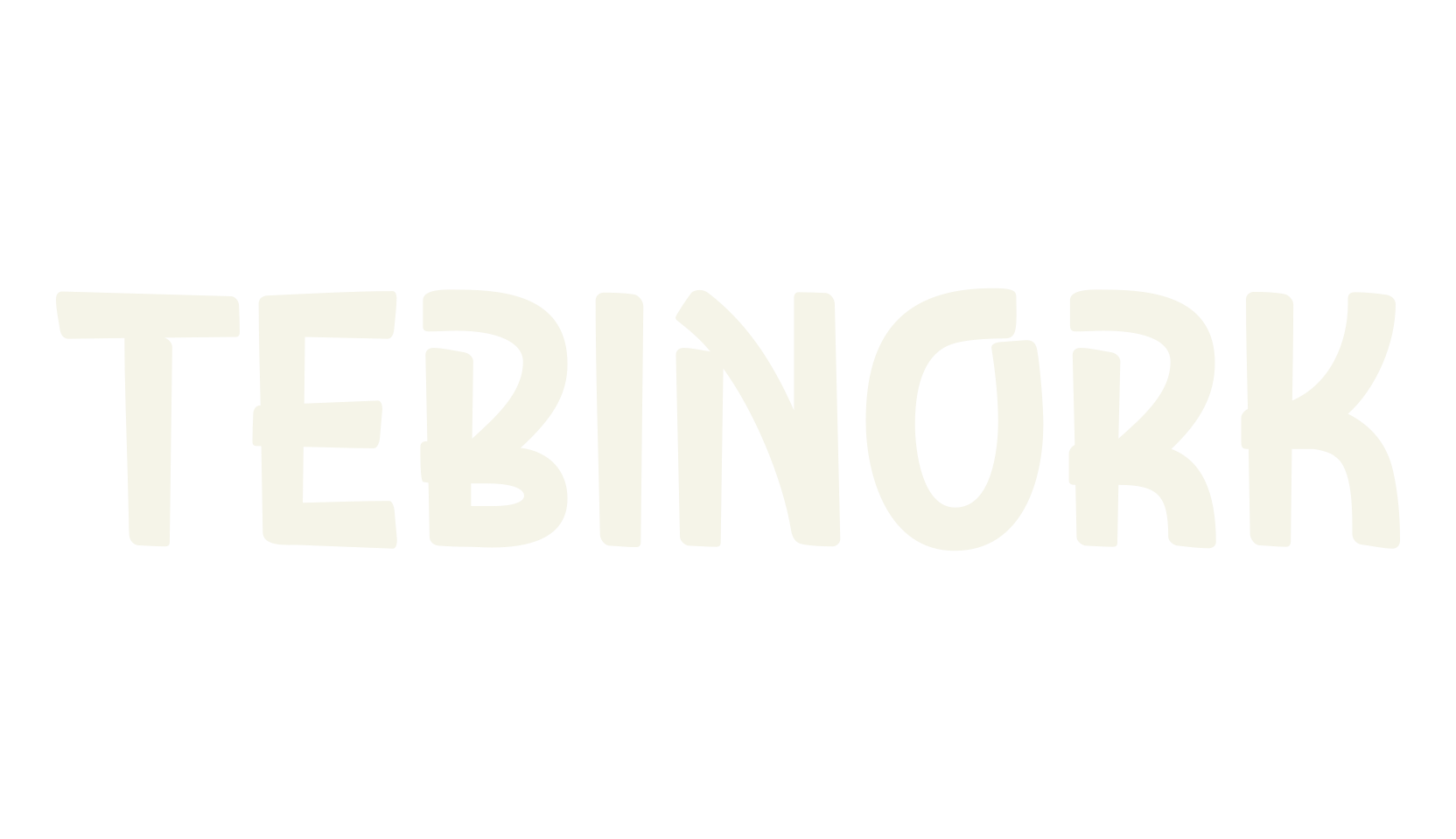 TEBINORK, food font preview