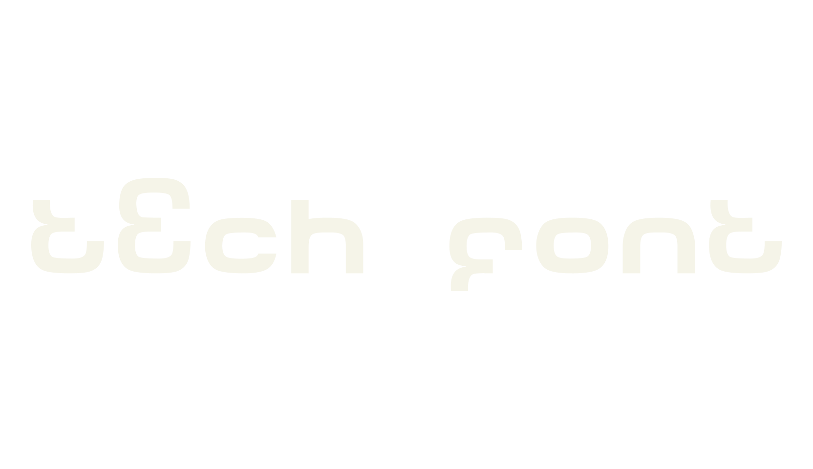 Tech Font, outline font preview
