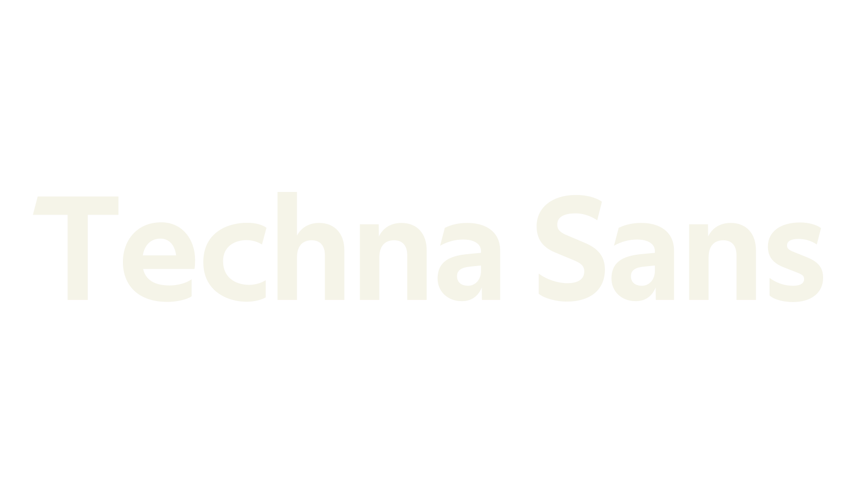 Techna Sans, sans serif font preview