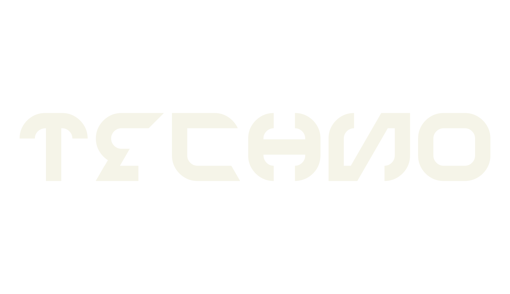 TECHNO, display market font preview