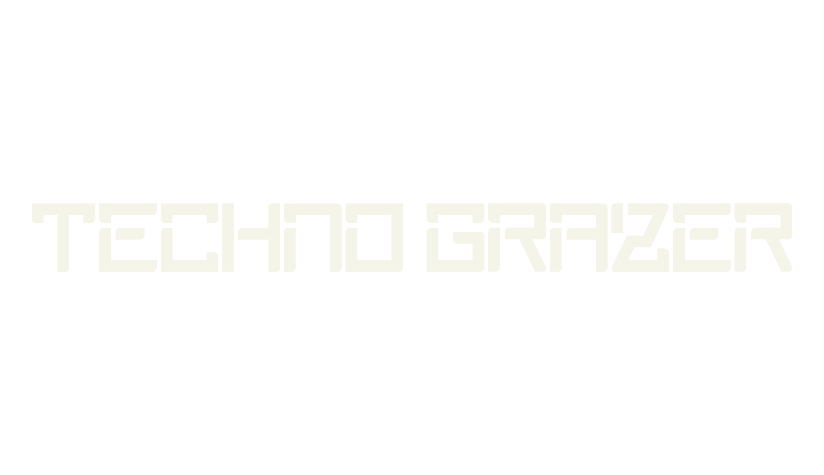 Techno Grazer, display market font preview