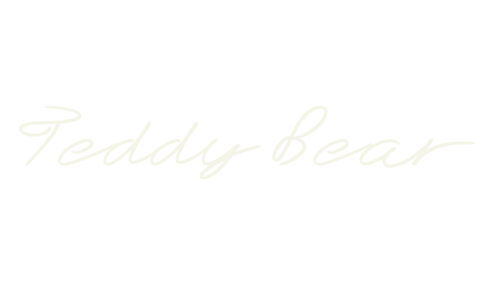 Teddy Bear, fashion script font preview