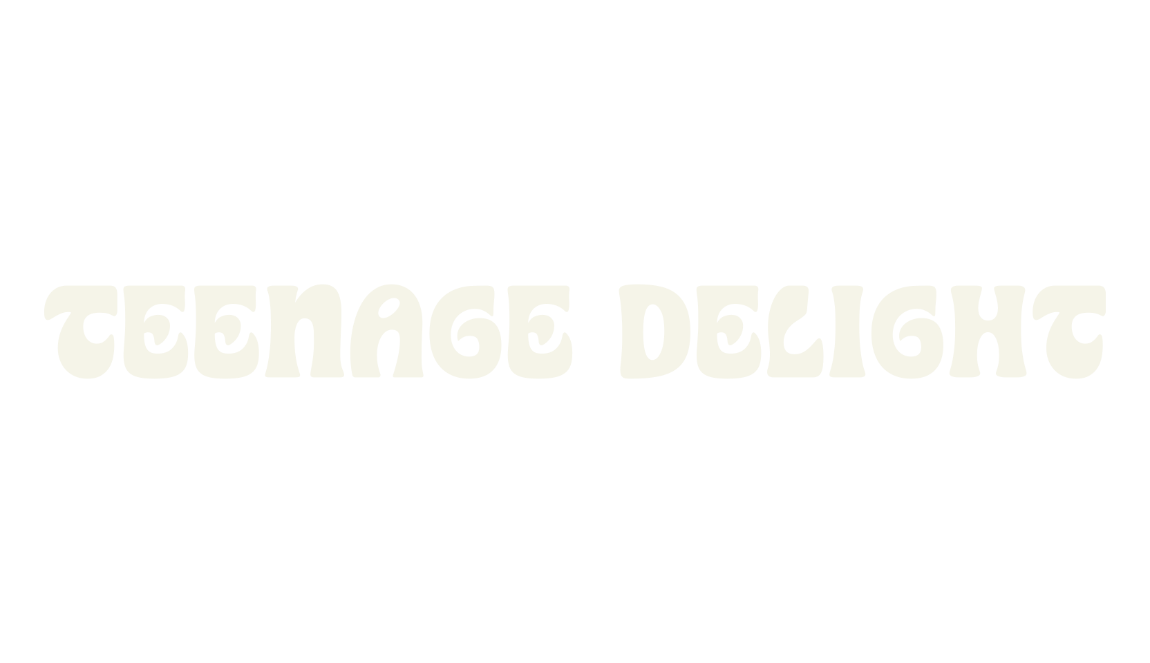 Teenage Delight, retro font preview