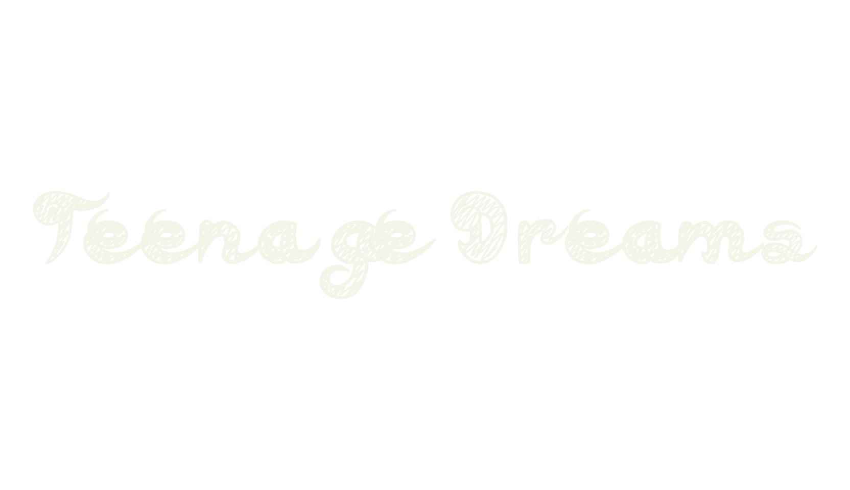 Teenage Dreams, handwritten font preview