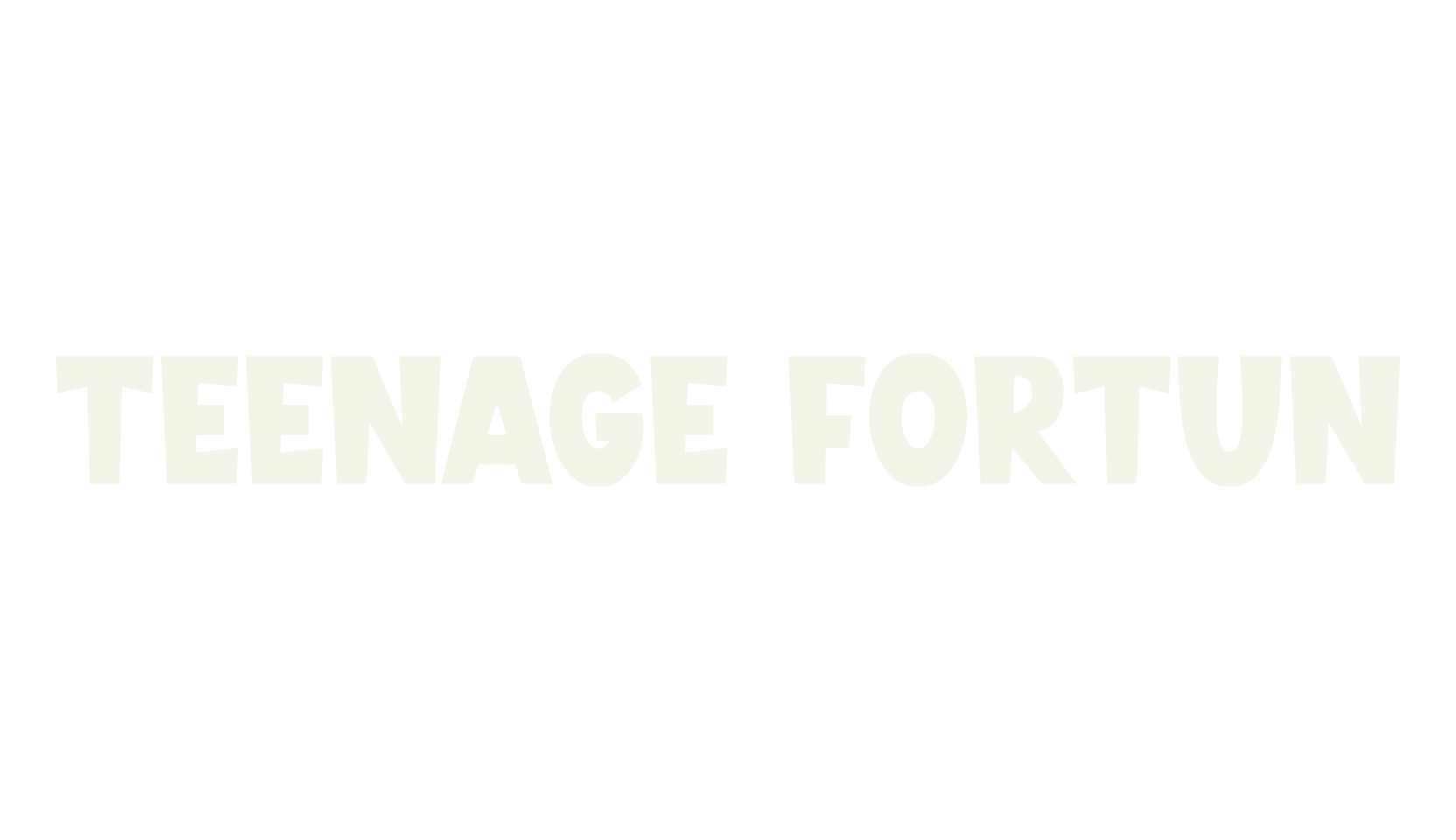 Teenage Fortun, bold font preview