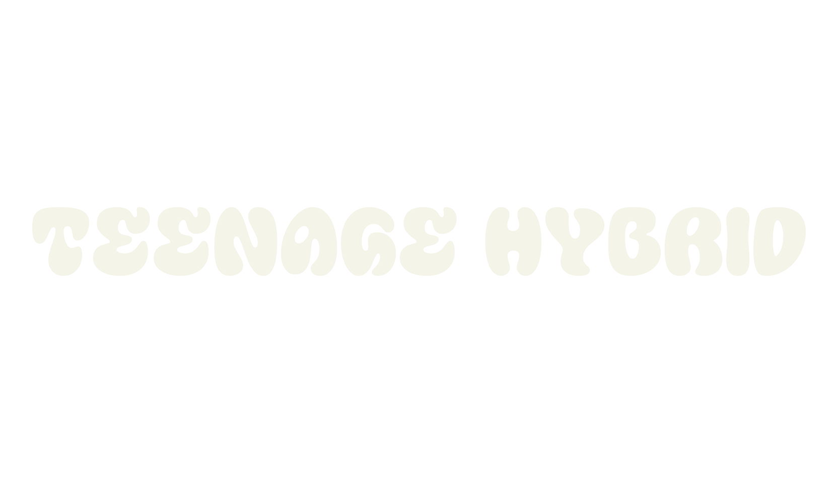 Teenage Hybrid, bubble letters font preview