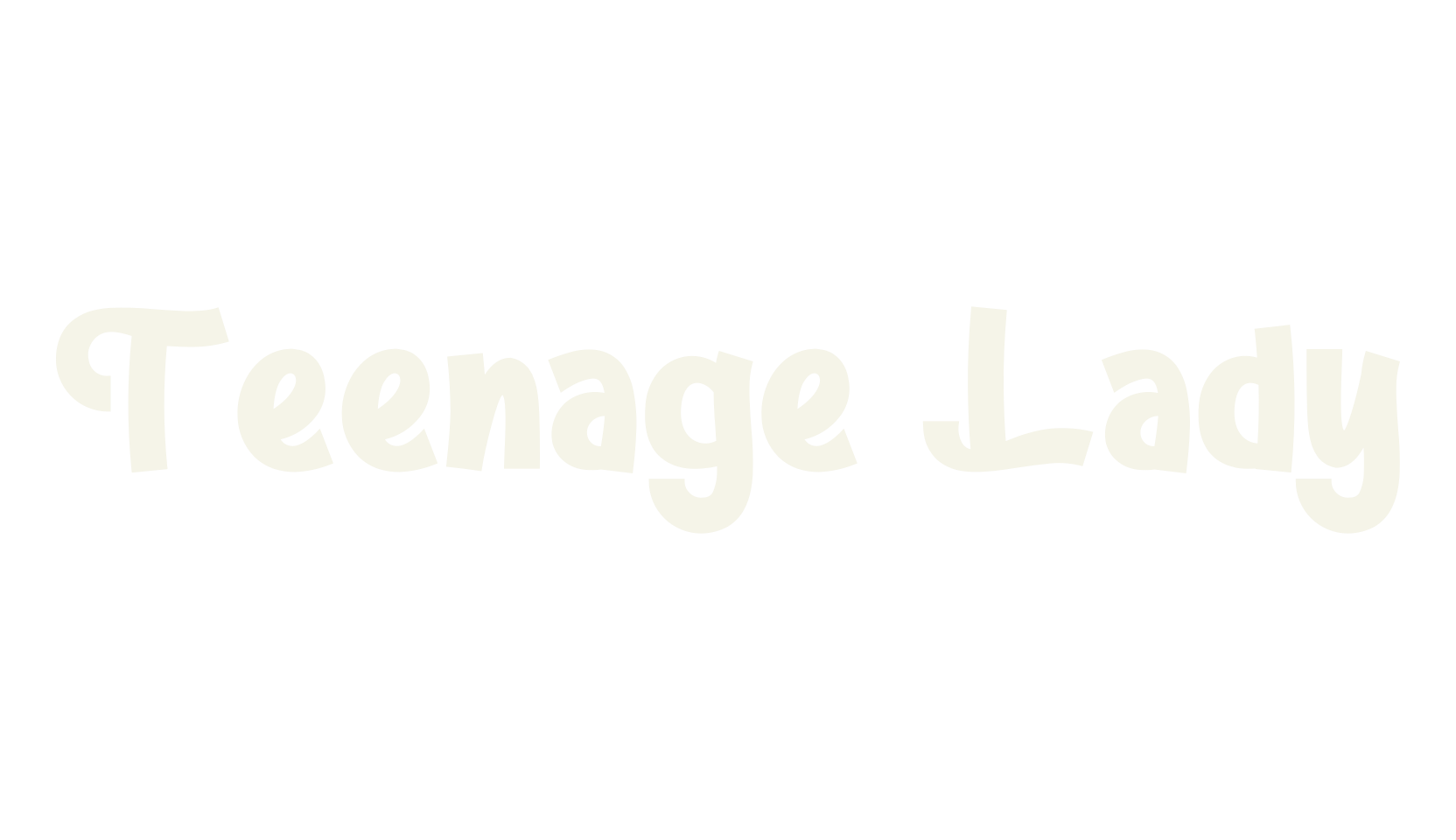 Teenage Lady, hand drawn font preview