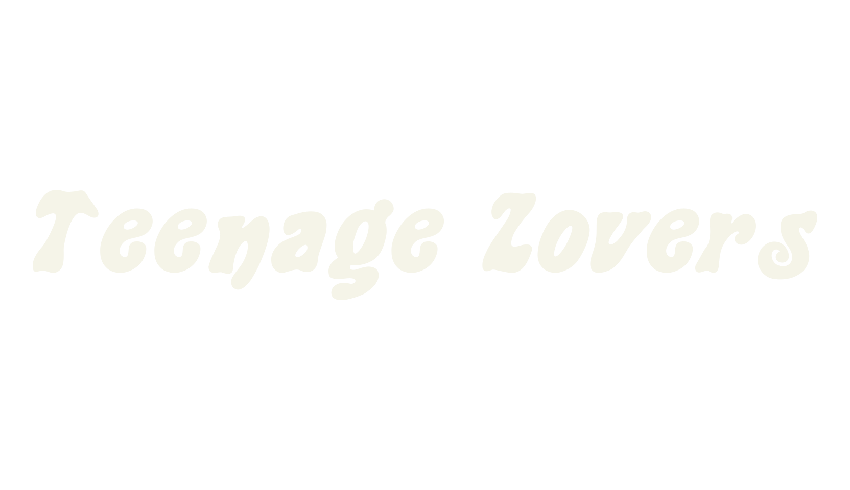 Teenage Lovers, typography font preview