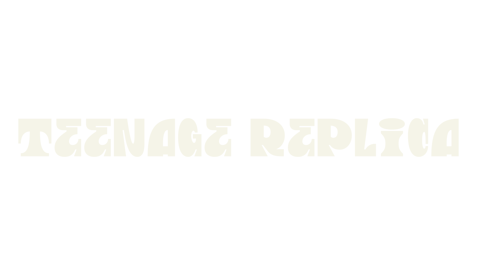 Teenage Replica, bipolar disorder font preview