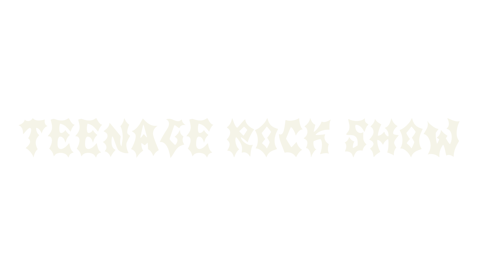 Teenage Rock Show, bold font preview