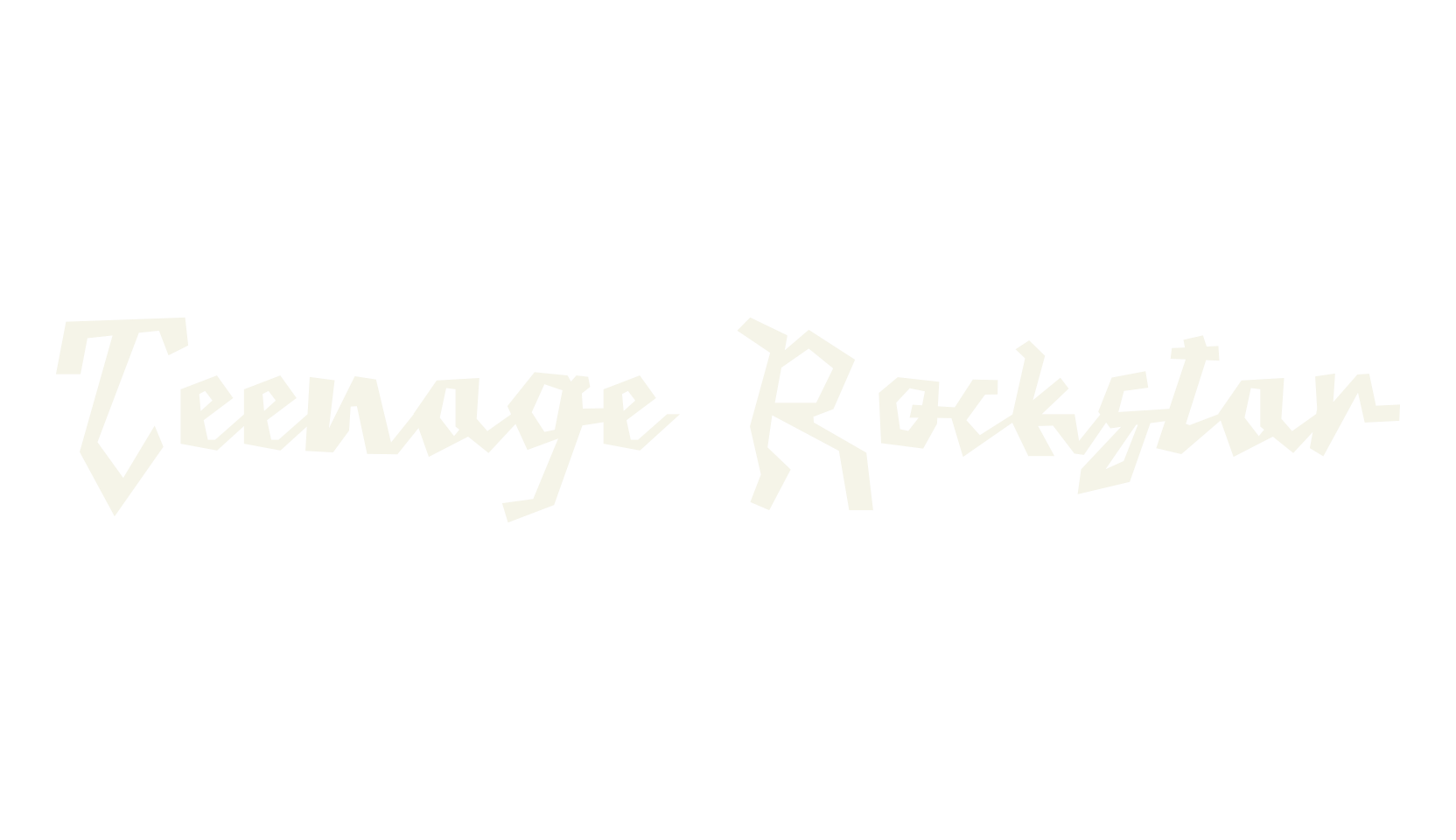 Teenage Rockstar, typewriter font preview