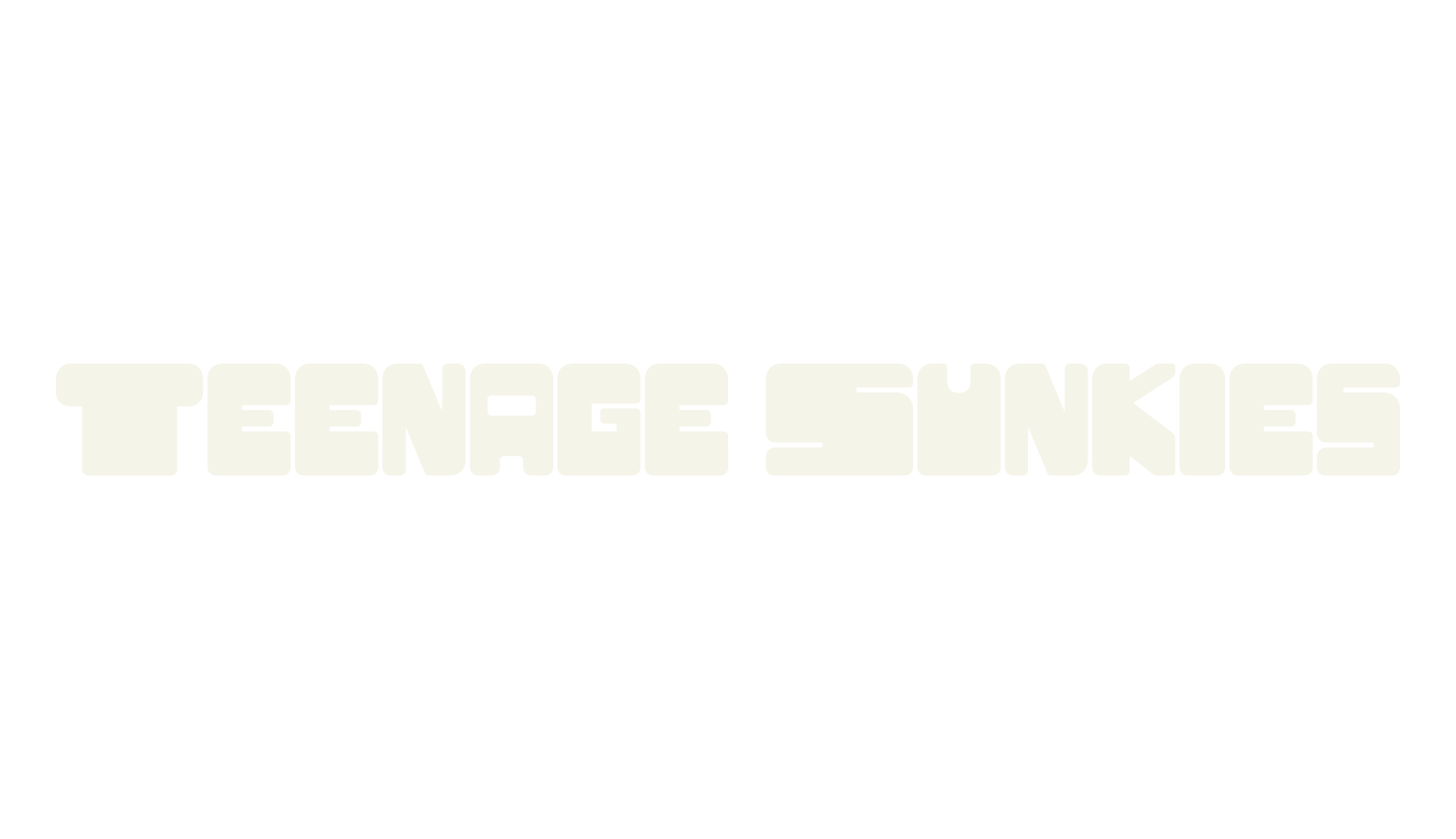 Teenage Sunkies, blocky font preview