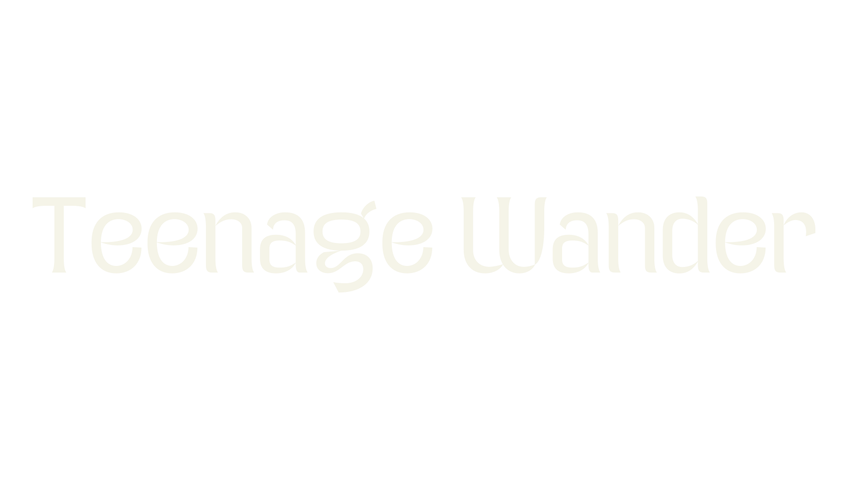 Teenage Wander, serif font preview