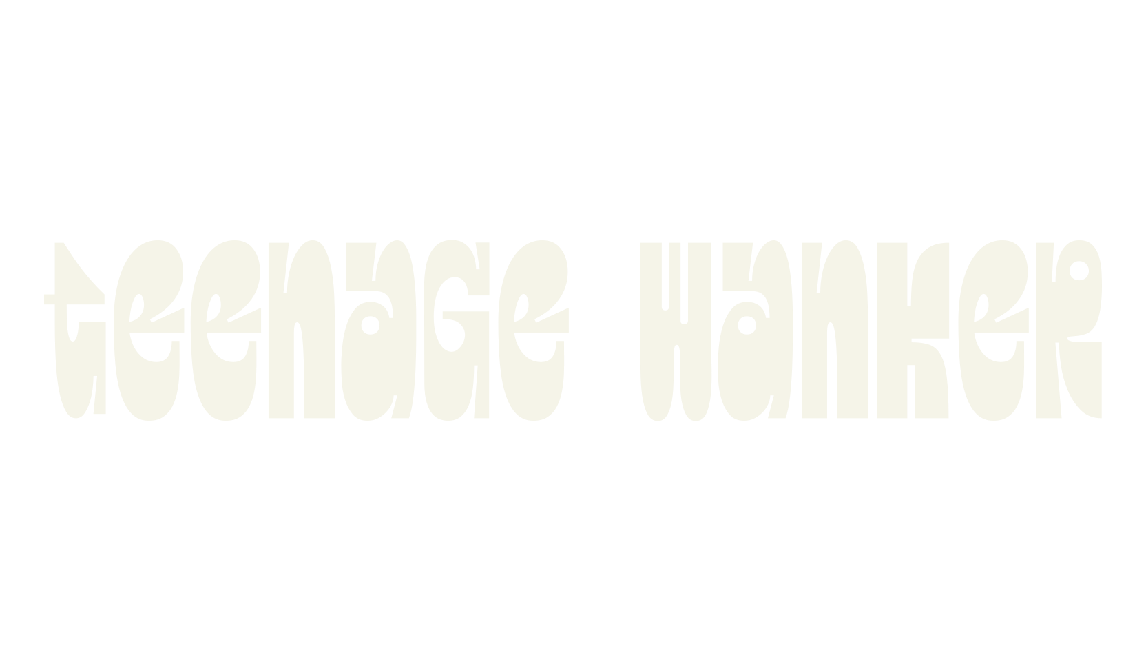 Teenage Wanker, 1990s font preview