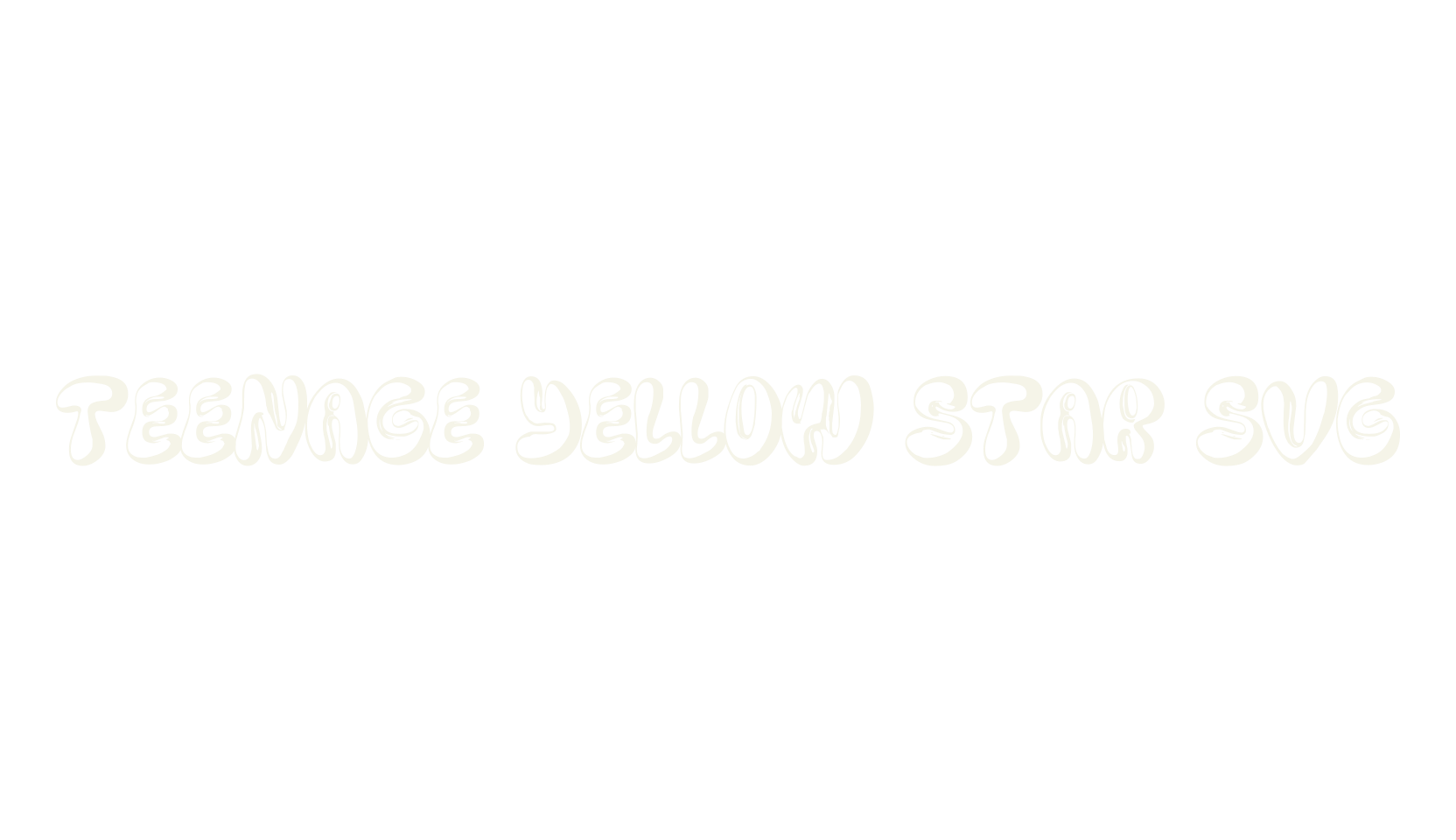 Teenage Yellow Star SVG, 1990s font preview