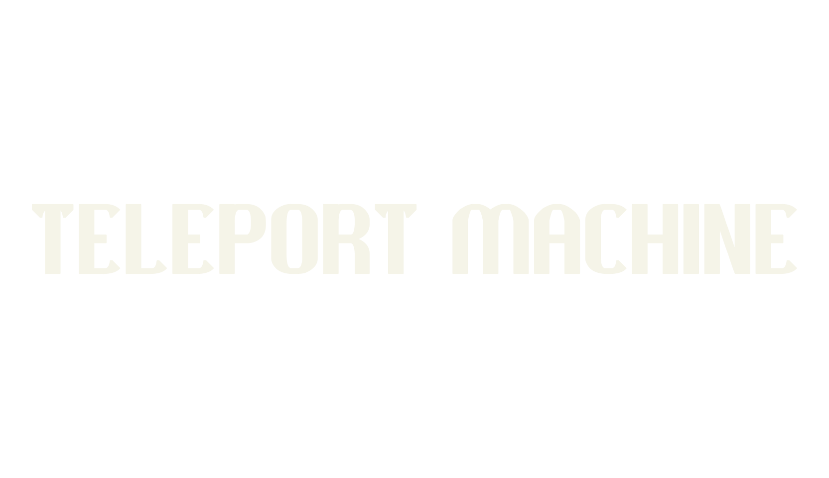 TELEPORT MACHINE, display market font preview