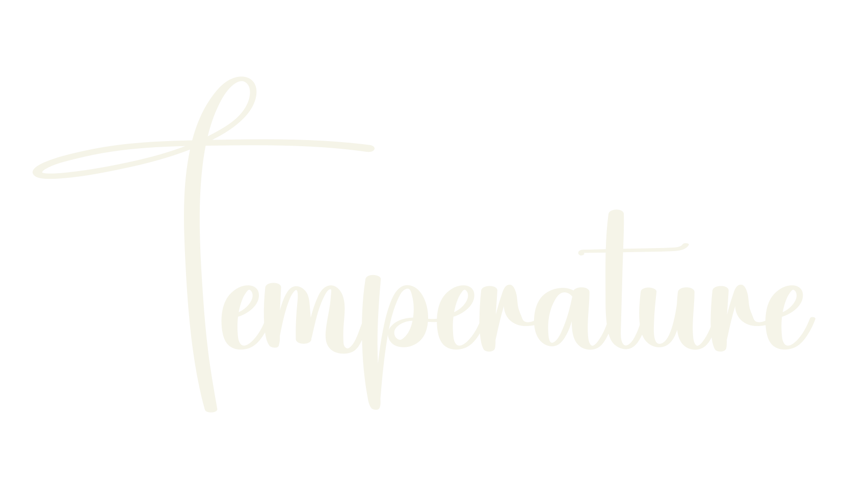 Temperature, calligraphy font preview