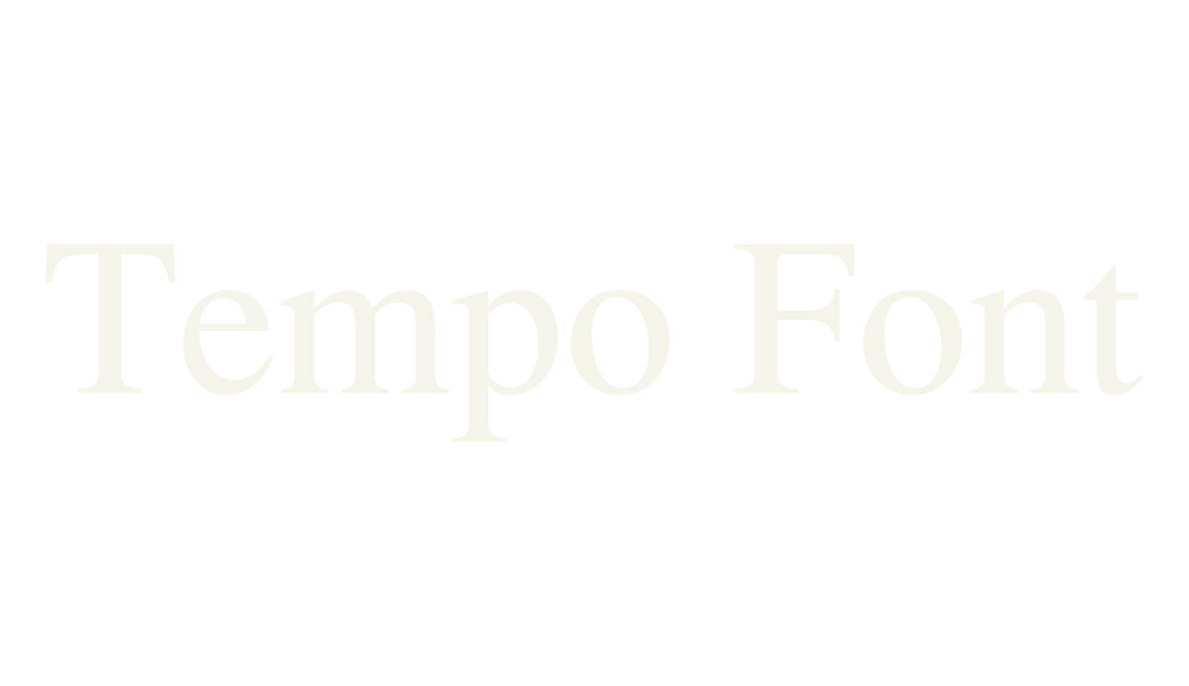 Tempo Font, display market font preview