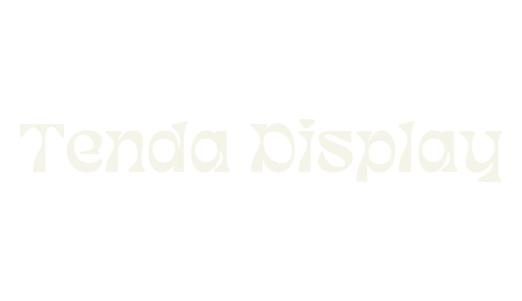 Tenda Display, psychedelic font preview