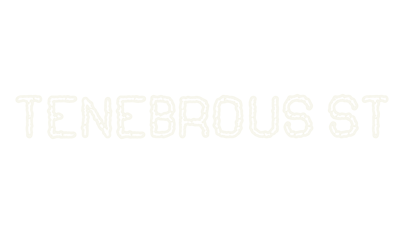 Tenebrous St, distorted font preview
