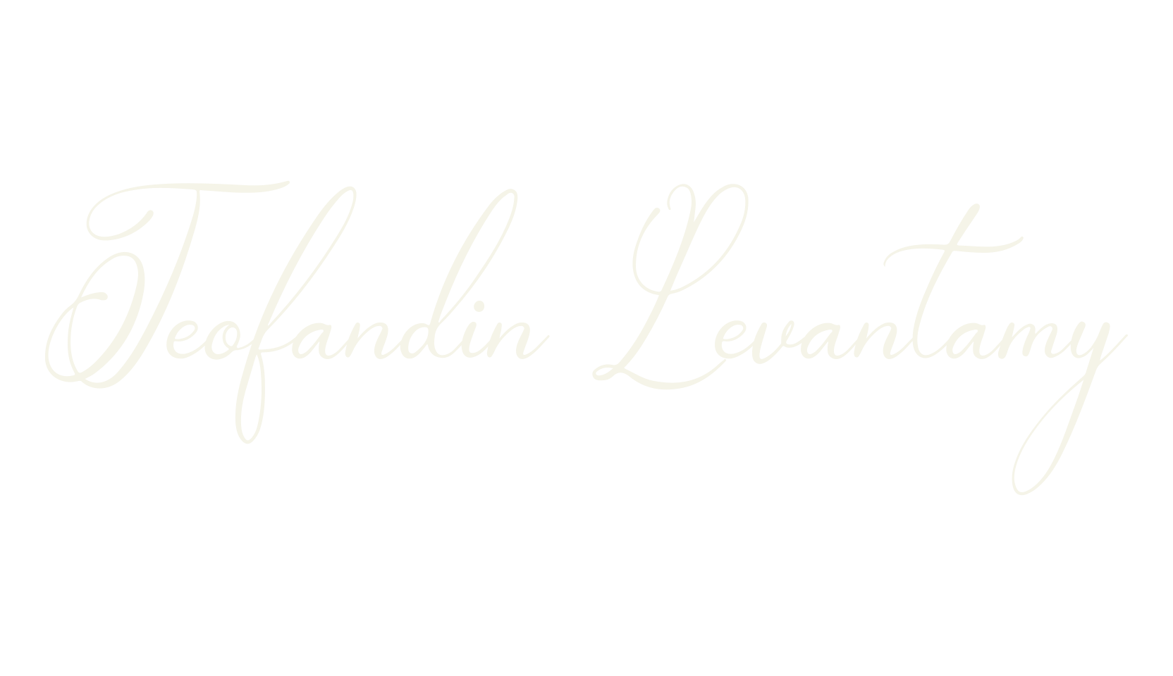 Teofandin Levantamy, calligraphy font preview