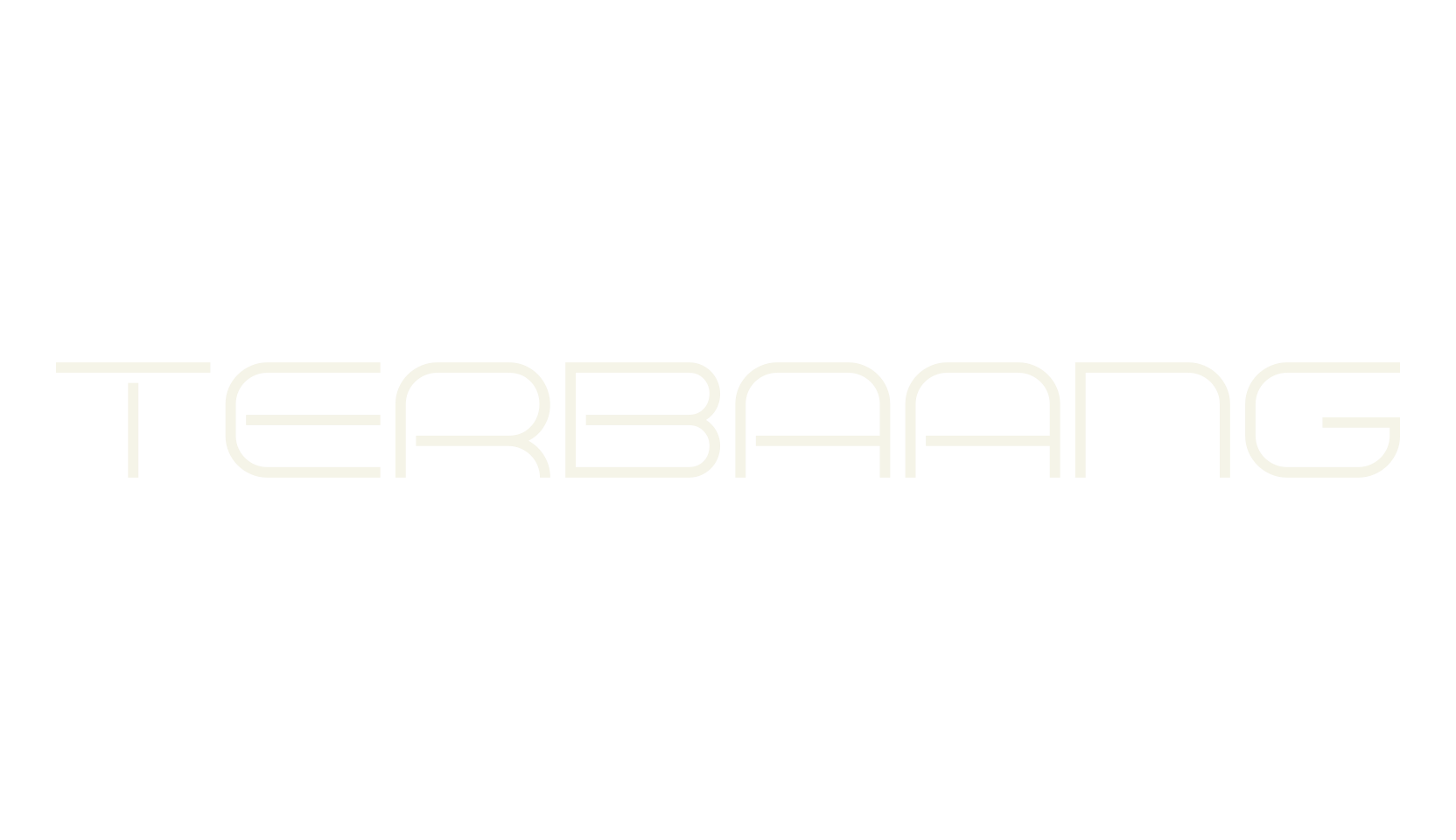 TERBAANG, digital font preview