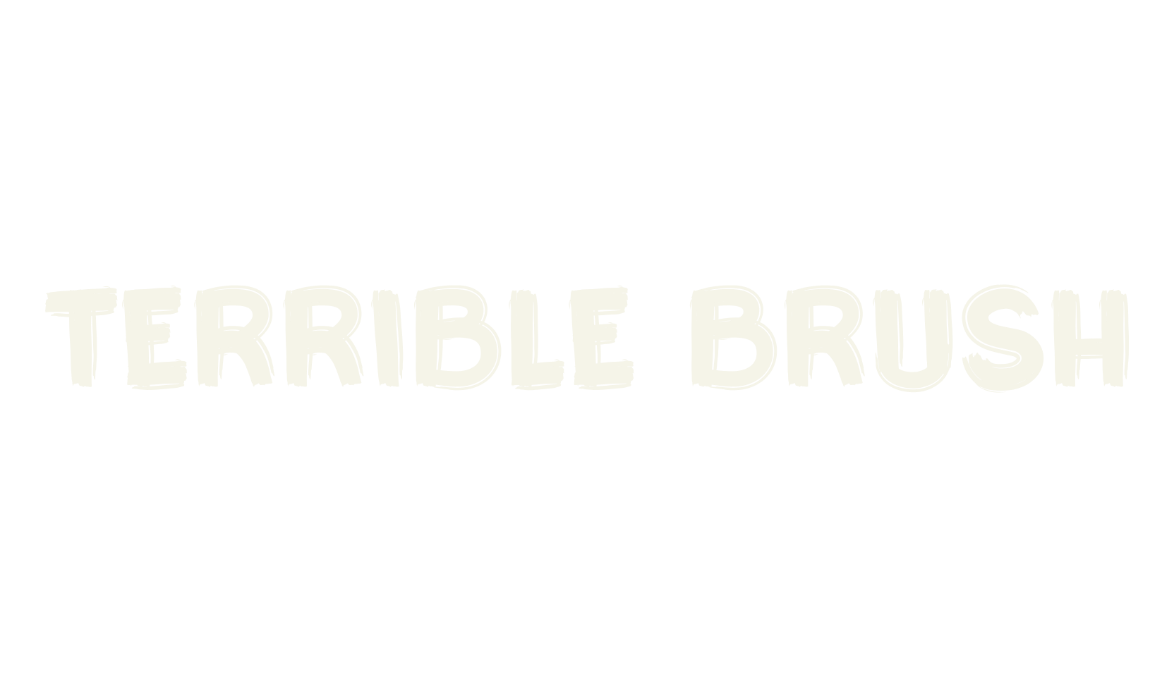 Terrible Brush, brush font preview