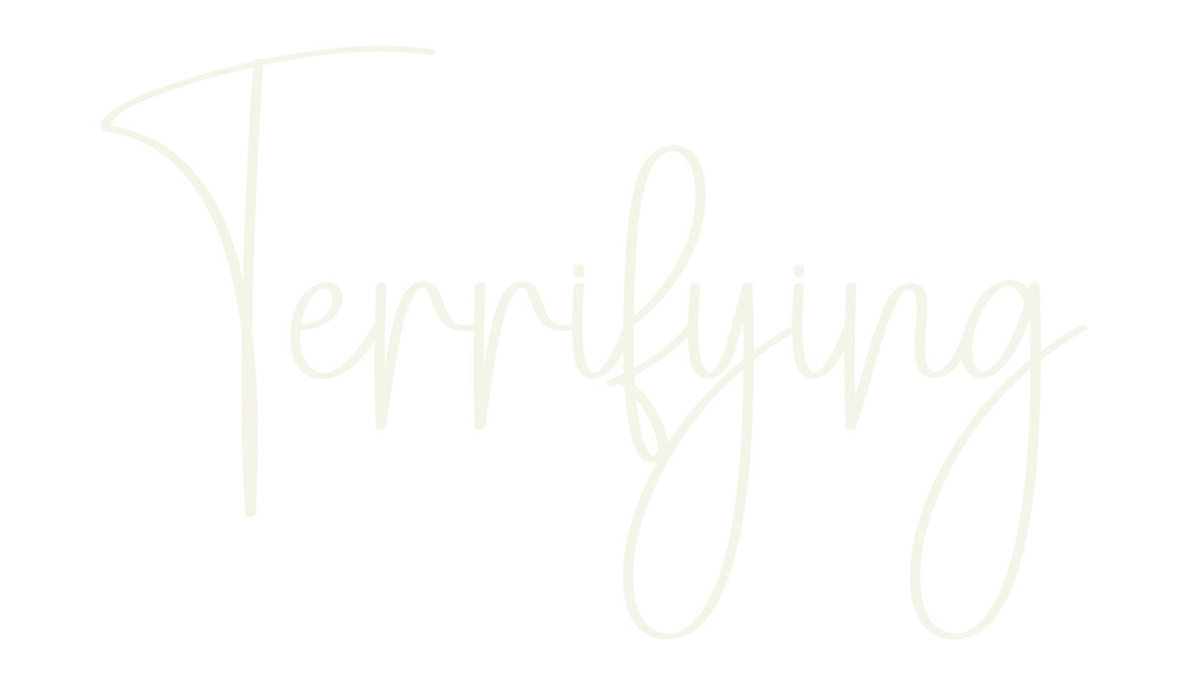 Terrifying, calligraphy font preview