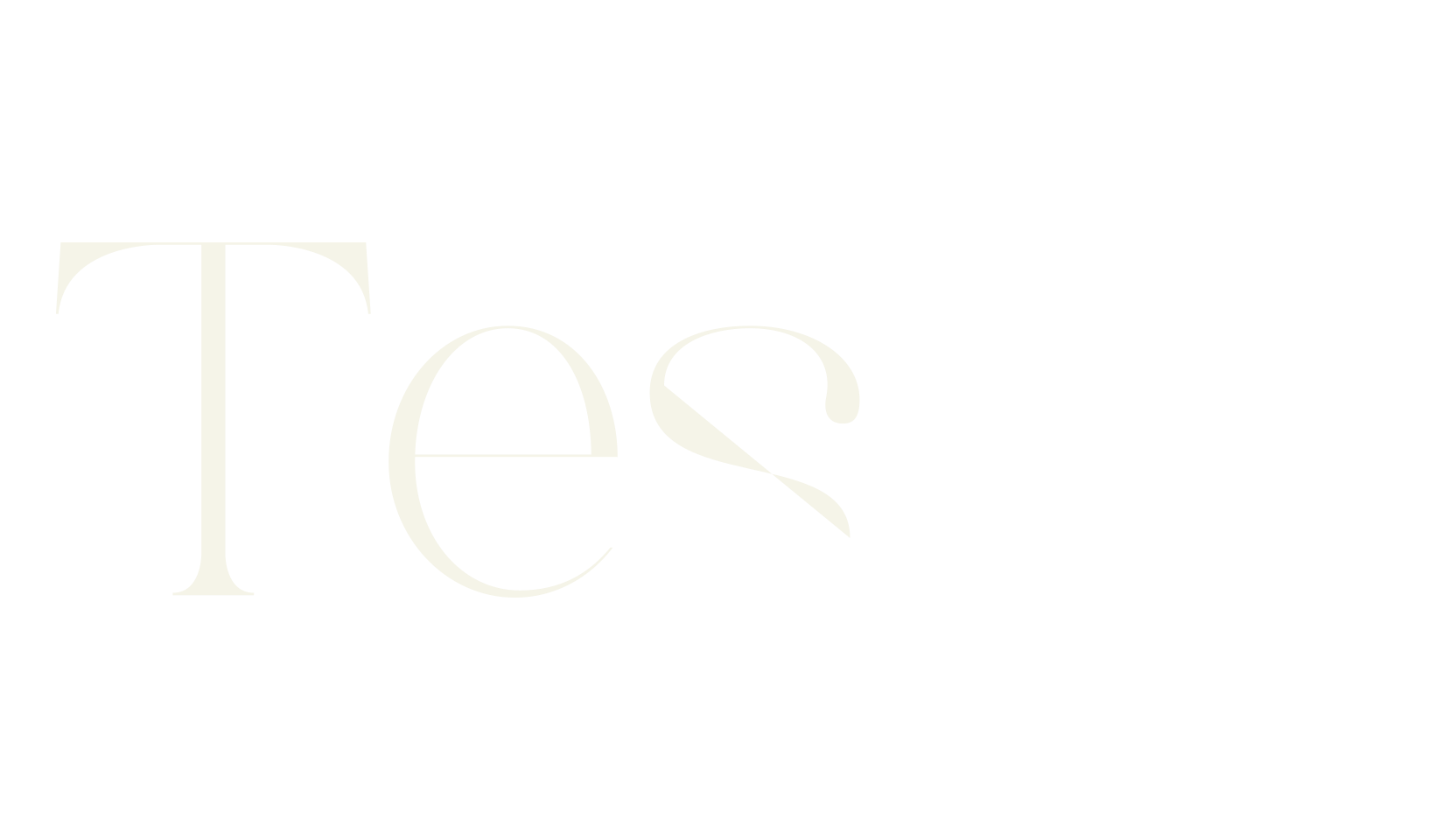 Tessa, modern font preview