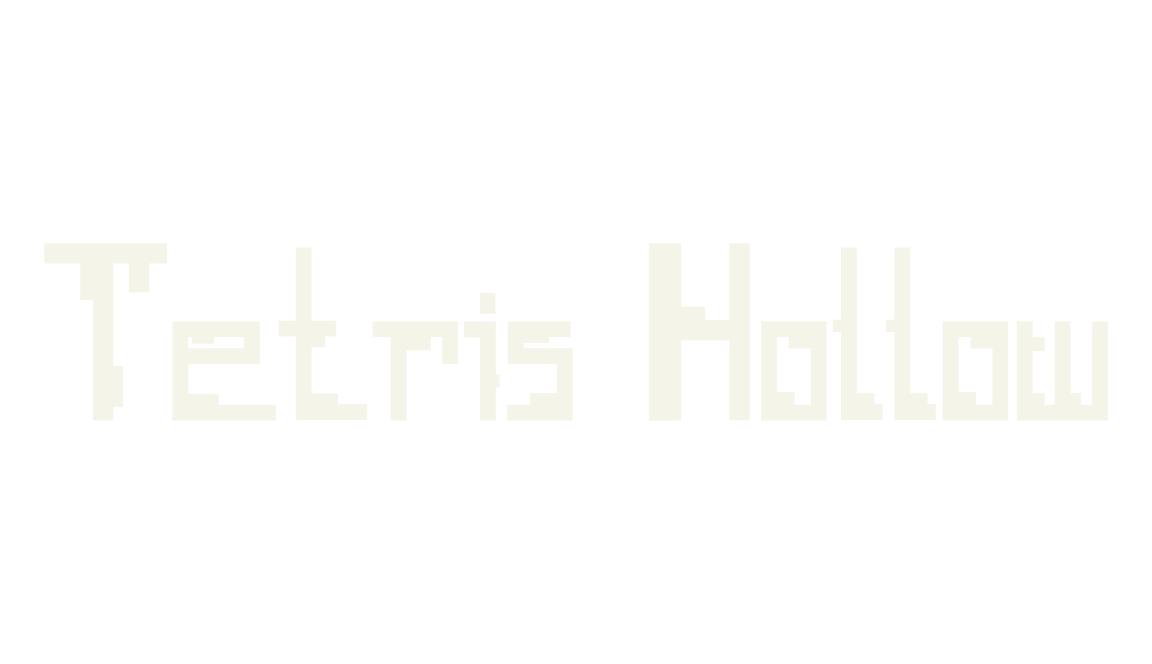 Tetris Hollow, funky font preview
