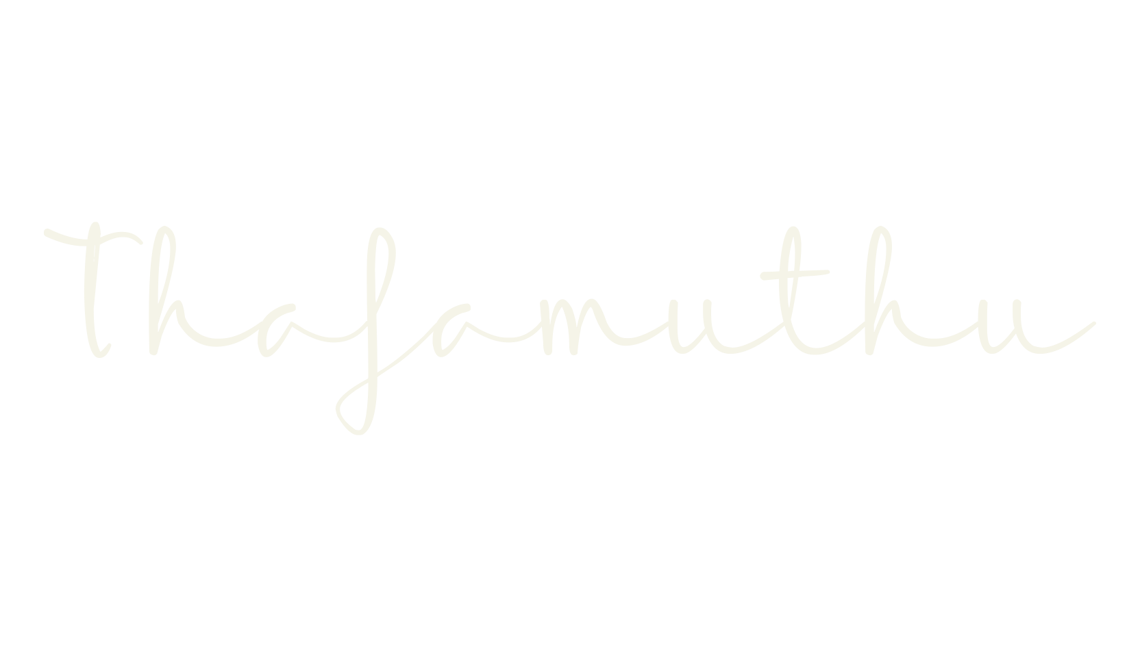 Thafamuthu, cursive font preview