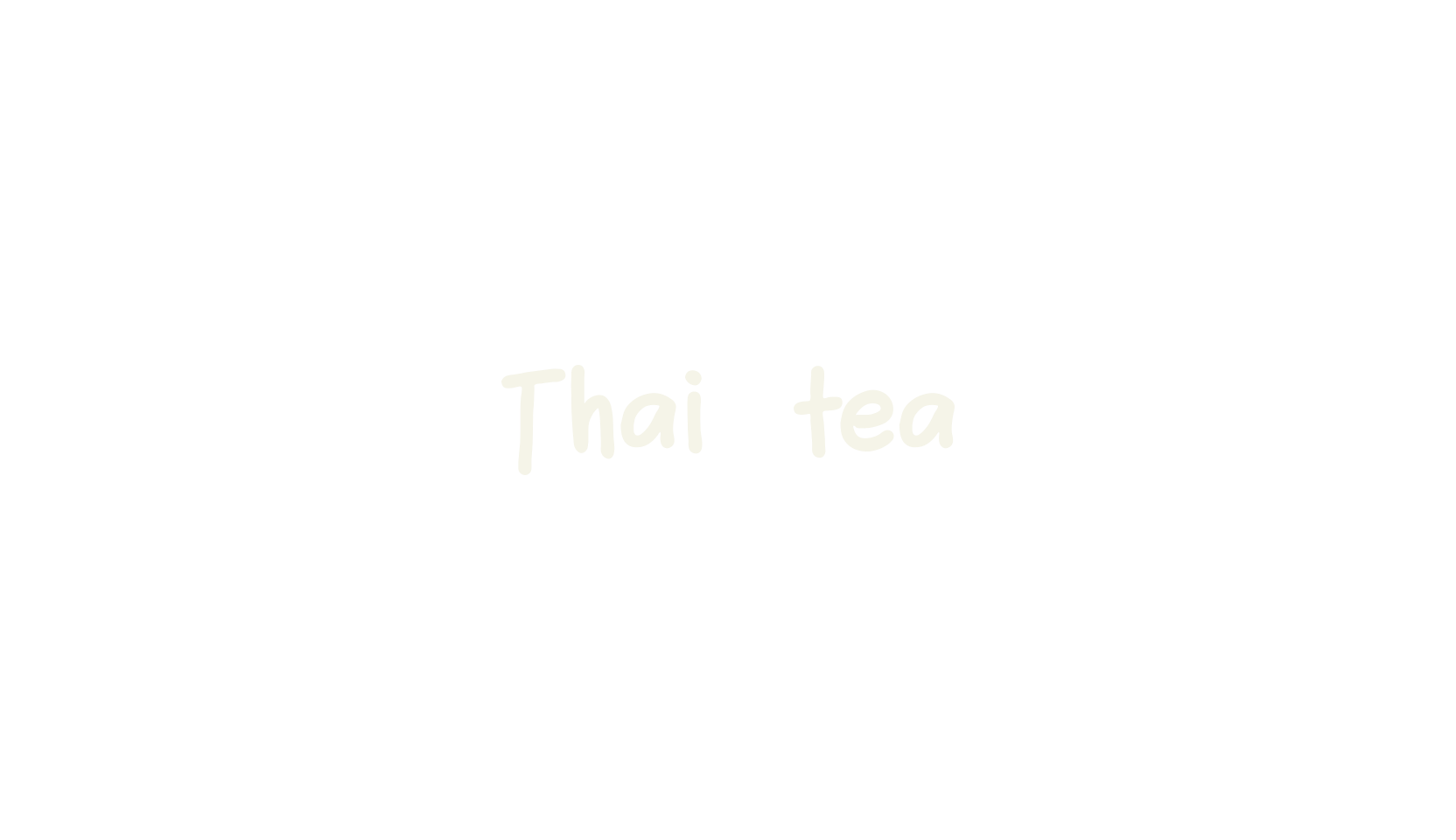 Thai tea, cute font preview