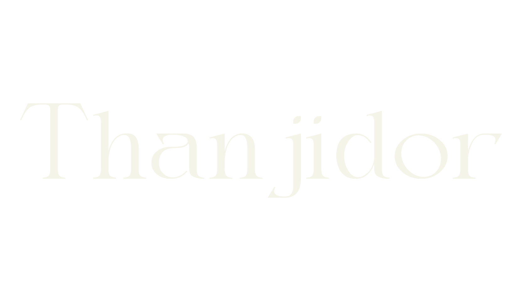 Thanjidor, serif font preview