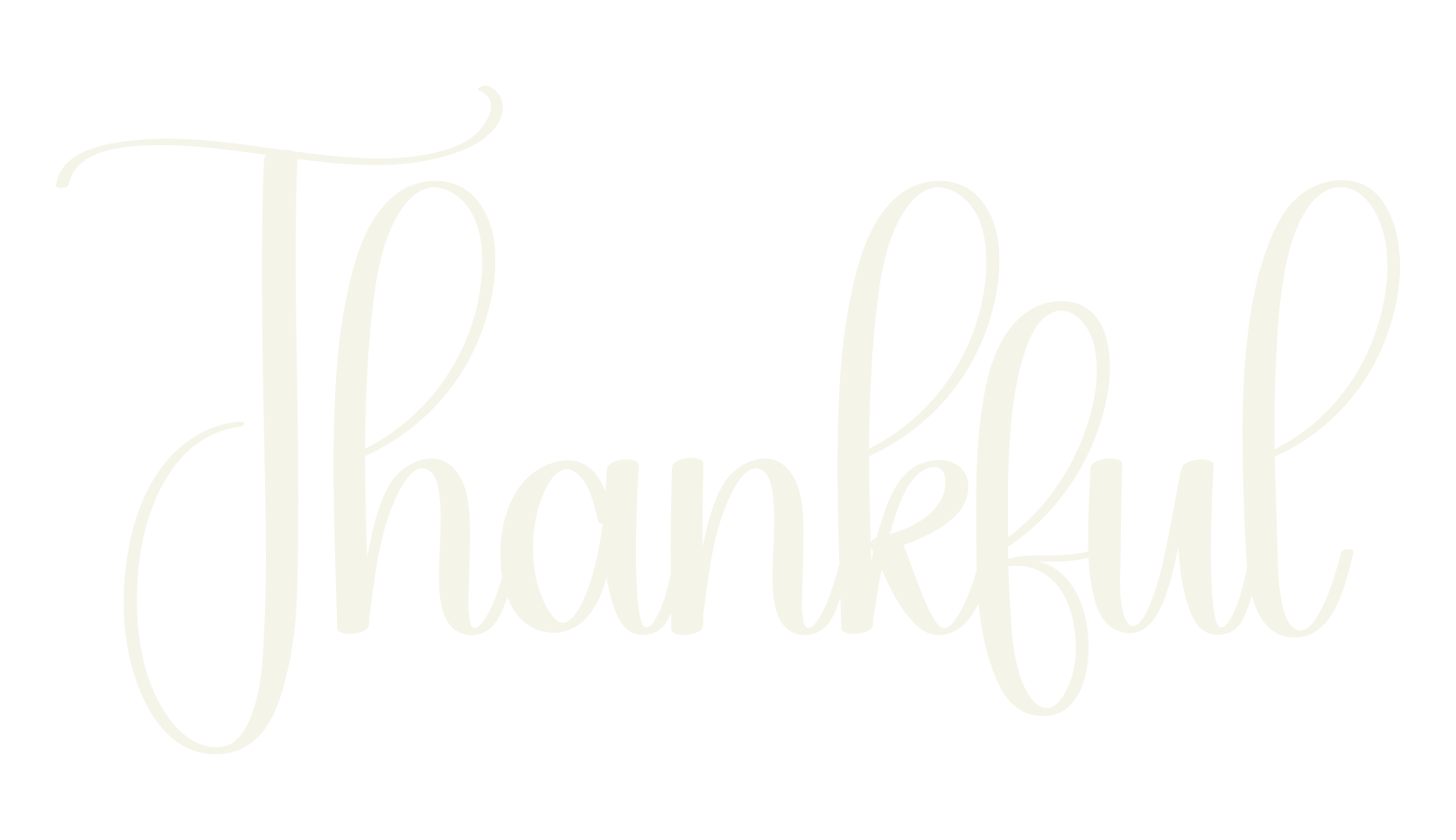 Thankful, calligraphy font preview