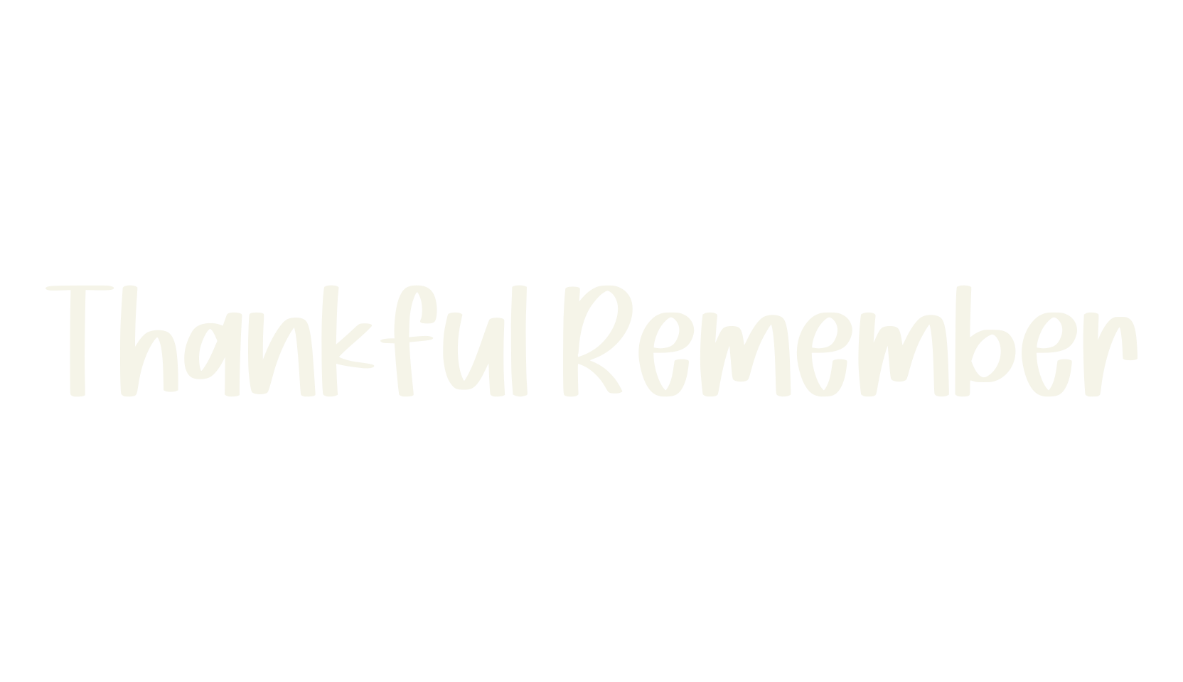 Thankful Remember, cute font preview