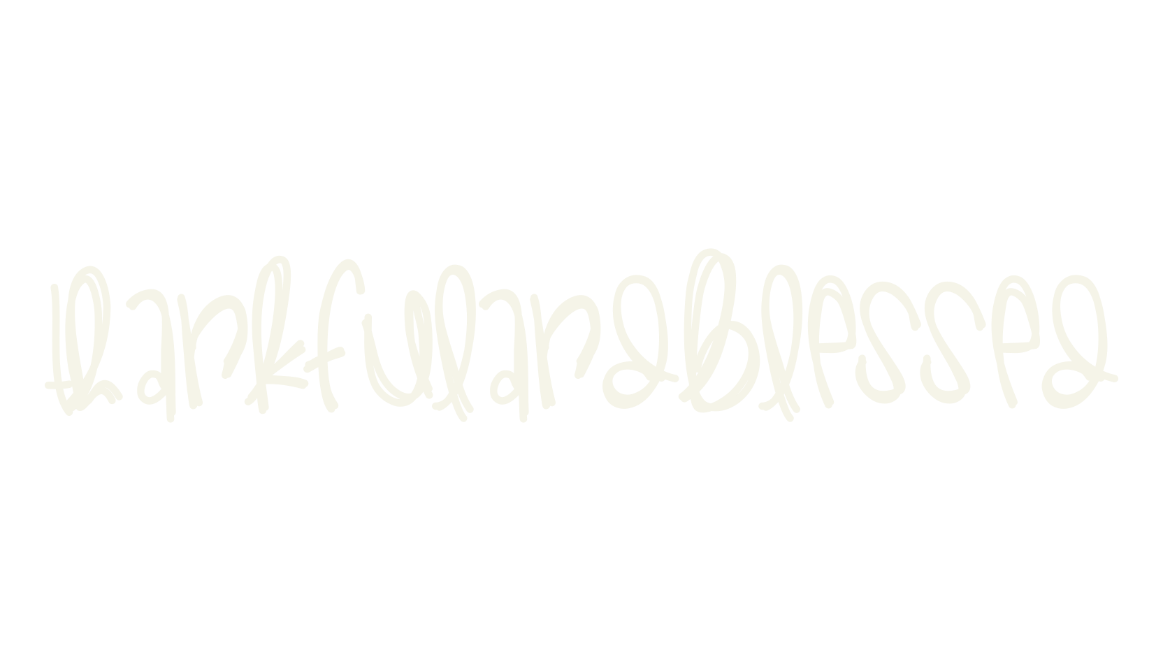 ThankfulAndBlessed, handwritten font preview